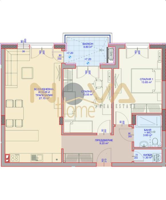 3-стаен в Варна-Аспарухово площ 91 цена 148754