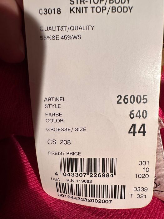 Top vesta brand premium Laurel 42/44 matase si casmir noua