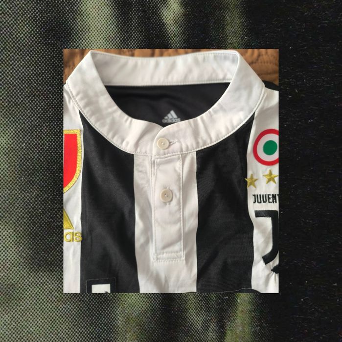Juventus 2017-2018 Home Kit Adidas Футболна Тениска С Яка