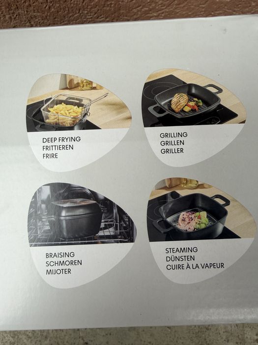Vând set oală de gătit multifuncțional 5 în 1 nou sigilat