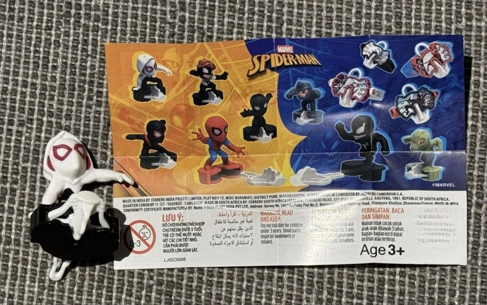 Kinder joy spider man человек паук