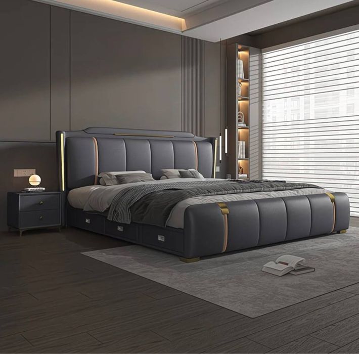 Premium кровать с подсветкой и хранением