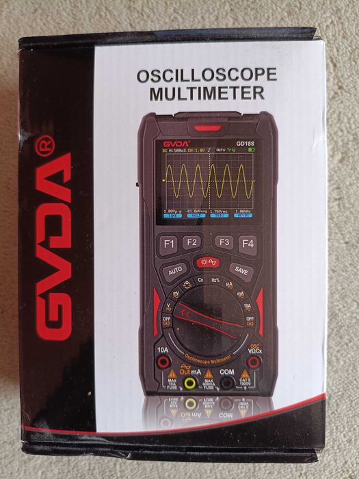GVDA GD188 Complet de măsură digital All-in-One (3 în 1): Multimetru + Osciloscop + Generator de semnal, True RMS, 12 MHz, 50 Msps - NOU