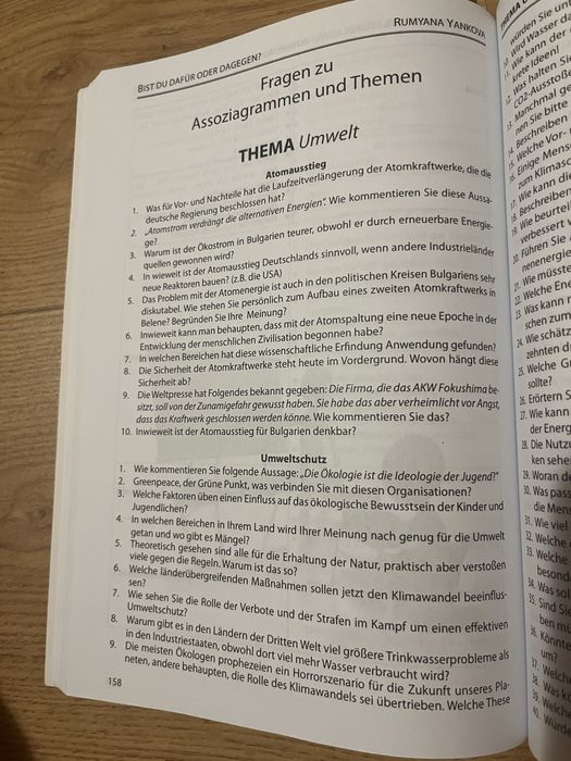 Bist du dafür oder dagegen - Stufe B2-C1: Trainingsbuch