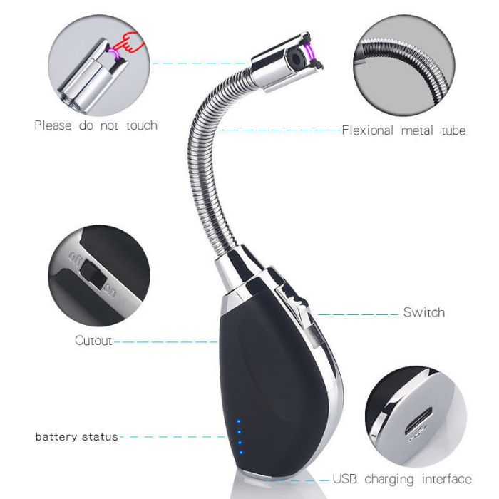Aprinde prin arc electric bucatarie. Incarcare USB! Ideal pentru cadou