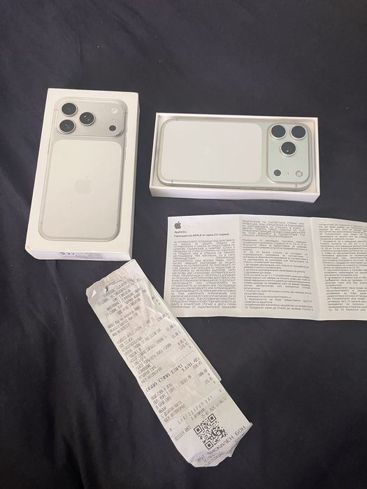 Iphone 17 pro 256 GB с гаранция, касов бон, оригинално зарядно и кутия