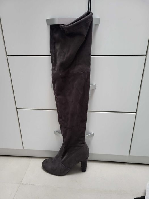 Cizme peste genunchi din material