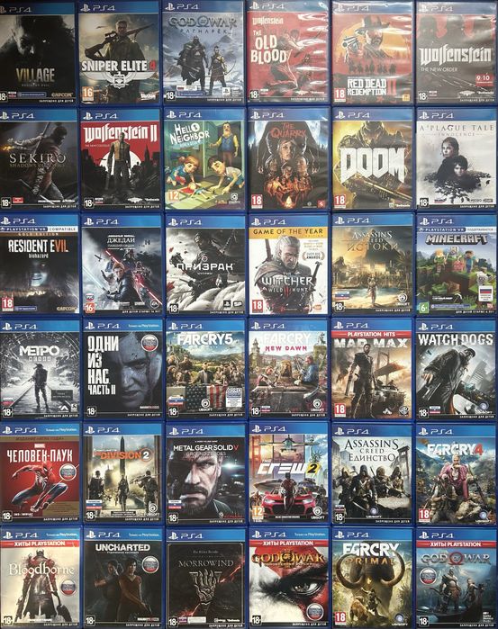 Игры на Дисках для Sony Playstation 4 и 5