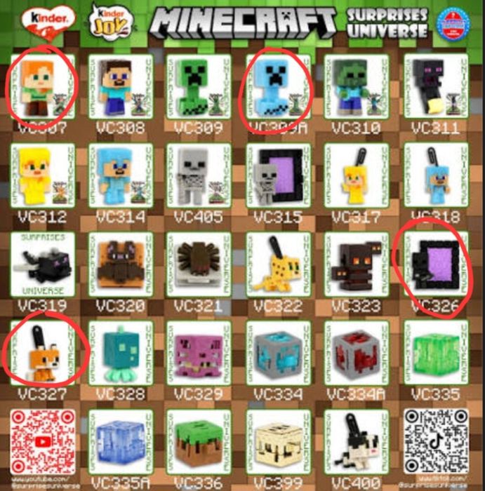 Обменяю фигурку Kinder joy Minecraft