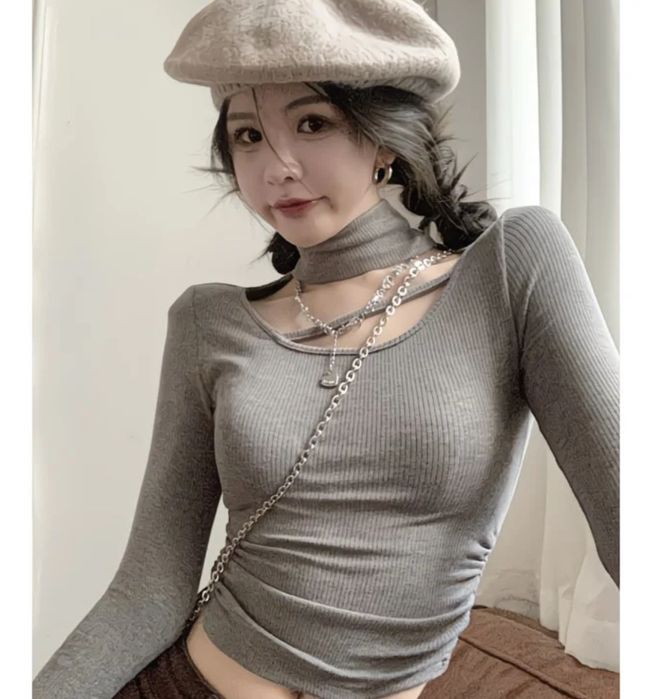 Новый Серый лонгслив