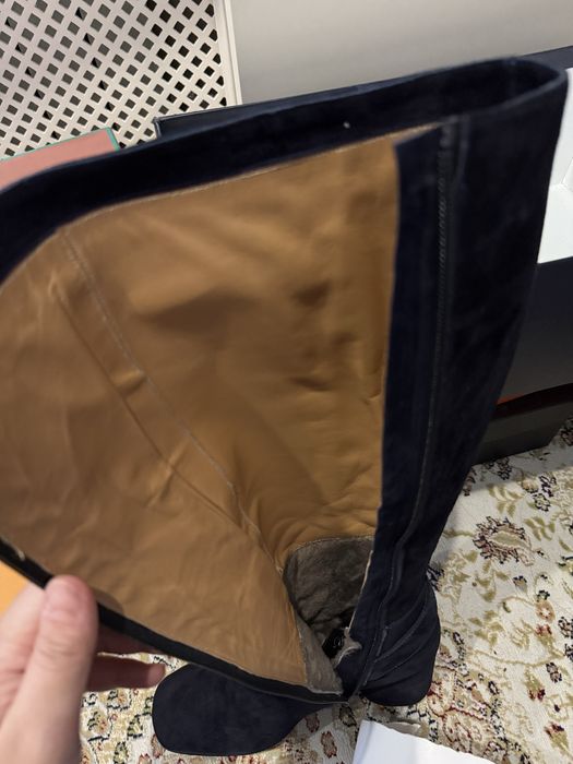 Сапоги замшевые европейка