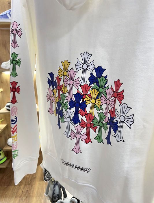 Суичър с цип Chrome Hearts  Multi Colour White