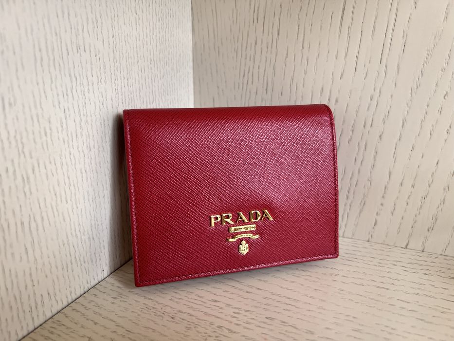 Кошелек Prada Saffiano Small Wallet Fuoco