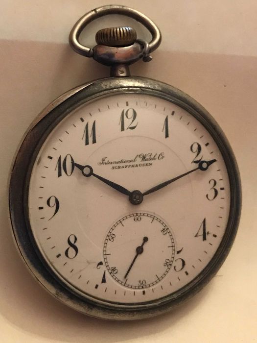 Старинные, карманные часы IWC в серебряном корпусе