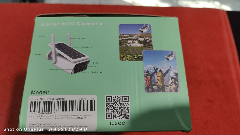 Соларна камера Wifi два сензора две лещи= 4 mpx чисто нова неупотребяв