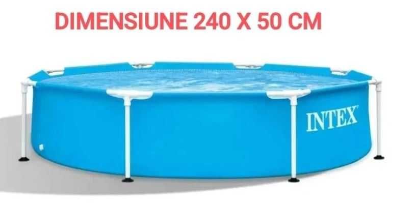 Piscina cu cadru metalic rotunda dimensiuni 244 cm  x 51 cm