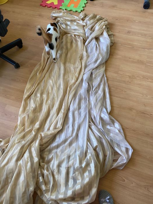 Пердета - бежов/златист цвят