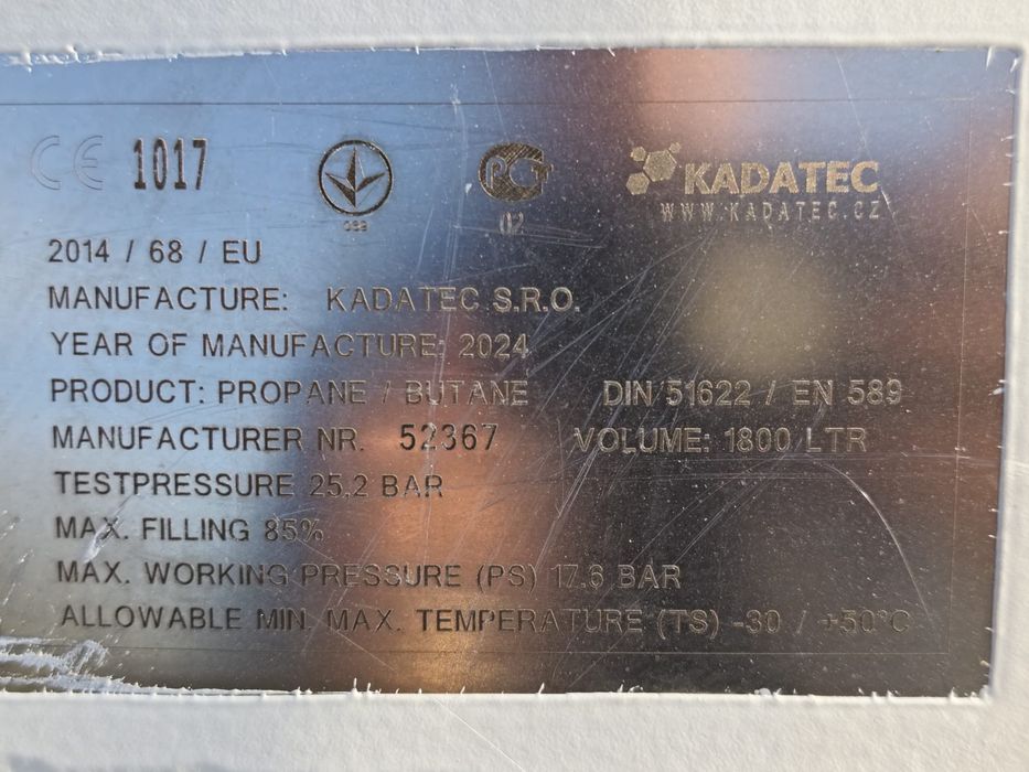 Rezervor GPL KADATEC 1800L 2024