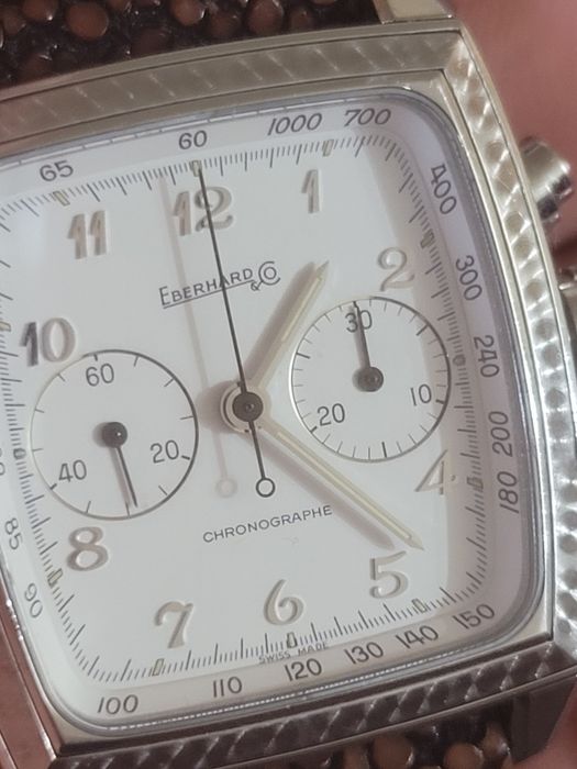 Eberhard Quadrangolo ref 31034 automatic chronograph Lemania 1872