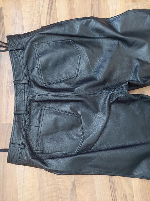 Pantaloni de dama,piele naturala moale,culoare negru