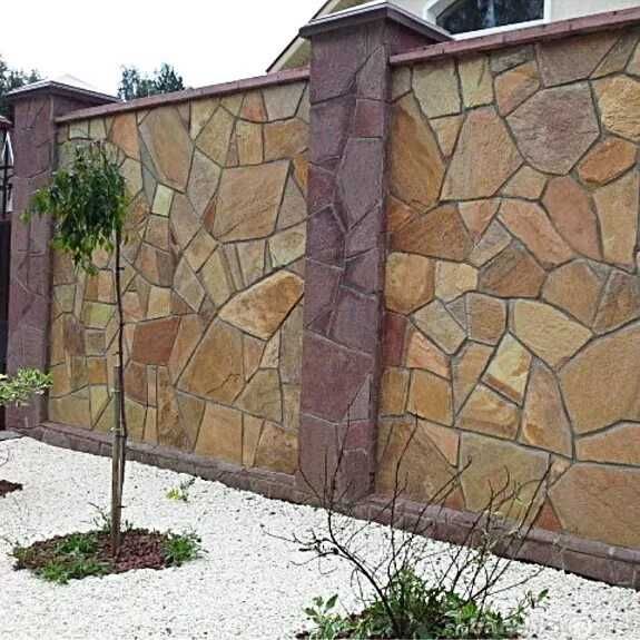 Плитняк для облицовки забора