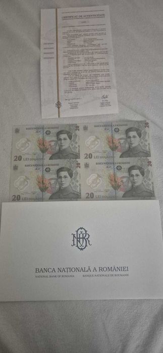 Colecție completă BNR – toate cele 7 bancnote aniversare | Certificate | UNC | bancnota polimer