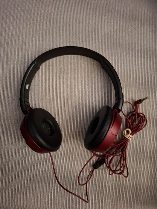 Casti SONY MDR-ZX310APR, Cu Fir, On-Ear, Microfon, rosu
