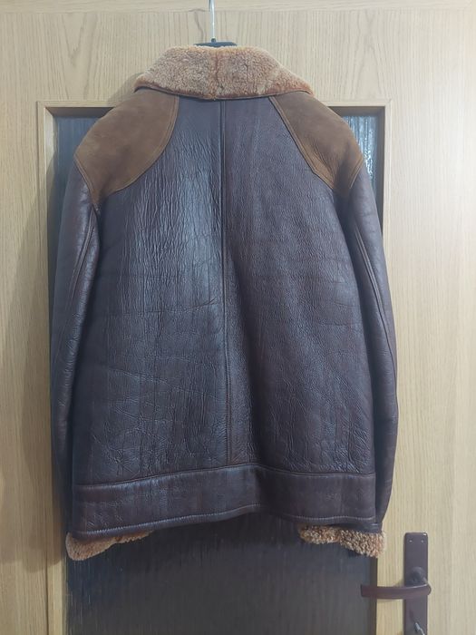 Haina din blana naturala cu fermoar, cojoc bărbați din piele de ovine