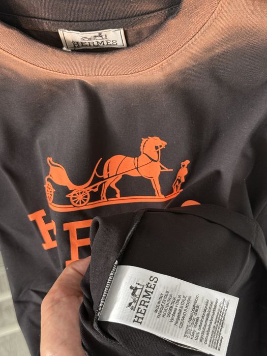 Tricou Hermes LV OFF White palm angels