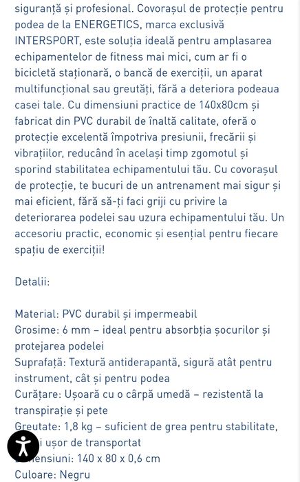 Covor negru protectie banda de alergat