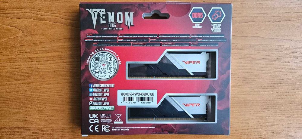 Memorie Patriot Viper Venom 64GB DDR5 6000MHz CL36 – Garanție 99 Luni