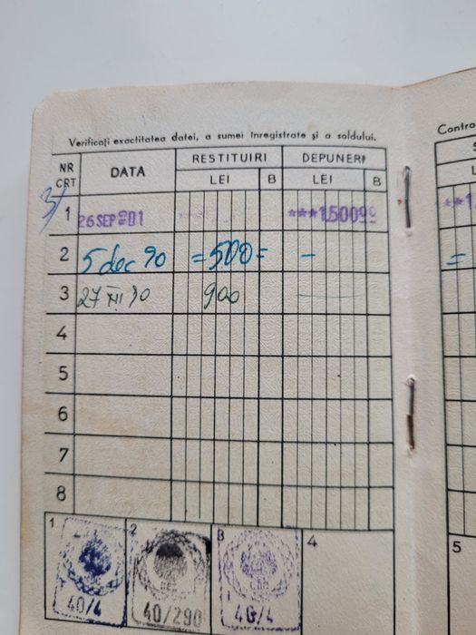 Carnete vechi de CEC obiecte de colecție