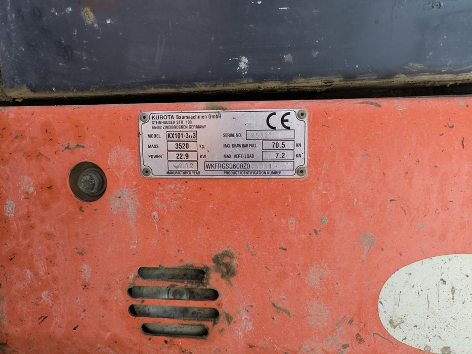 Vind miniexcavator kubota kx101-3a3