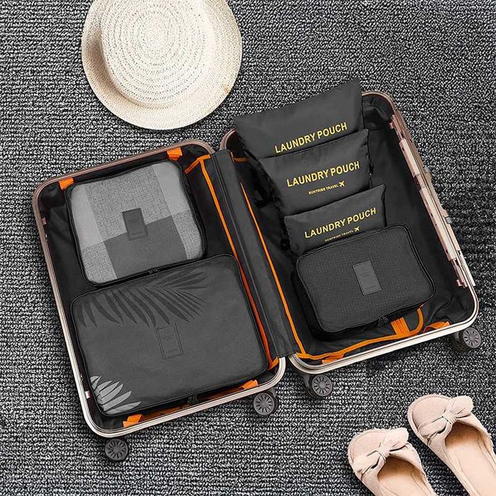 Комплект от 6 части – Органайзери за багаж за куфар в различни цветове