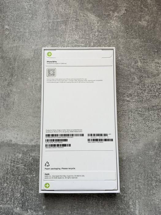 Iphone 18 pro Burgundy 256gb e-sim
