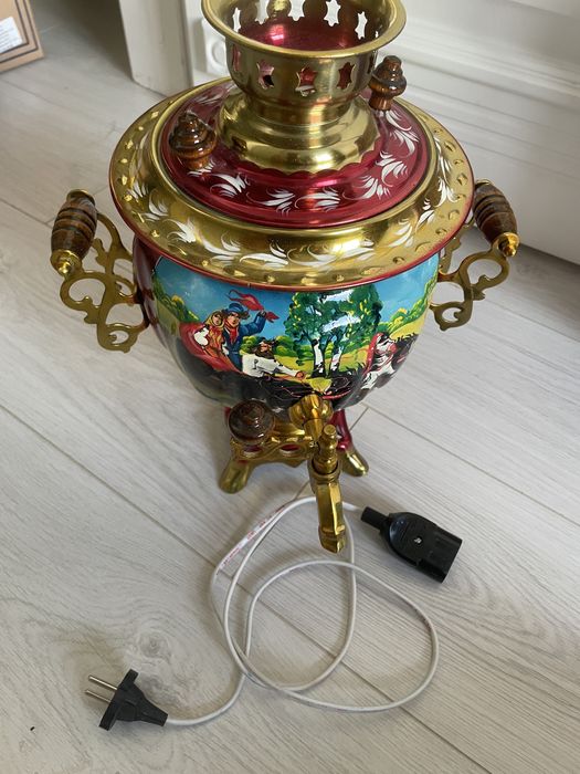 Самовар Тульский электрический 3 л с подносом.