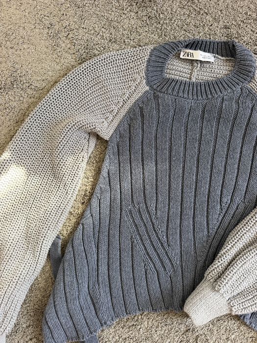 Синьо/Сив пуловер - Zara