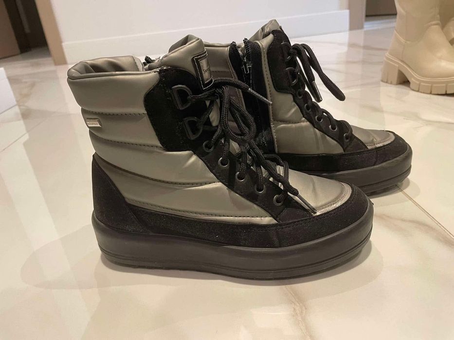 Боти с черно и сребърно