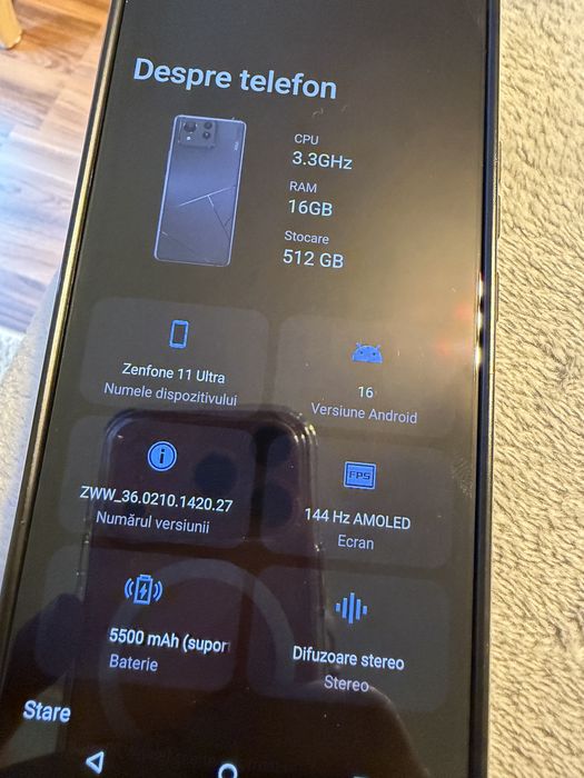 ASUS Zenfone 11 Ultra, Dual SIM, 16 GB RAM, 512 GB, 5G, Black,garantie