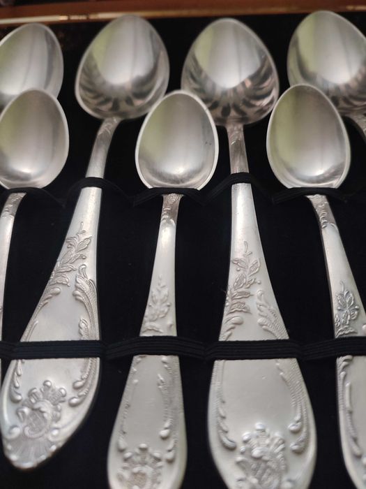 Старинен комплект посребрени прибори за хранене руски МНЦ