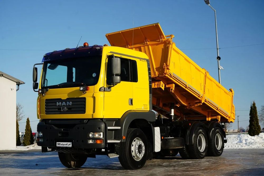 MAN TGA 26.410 / 6x4 / BASCULATOR 3 LATURĂ / MEILLER KIPER / MANUAL /