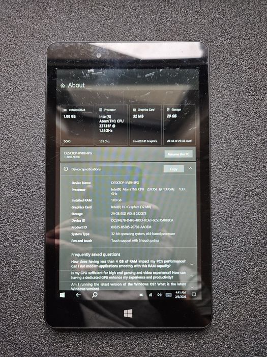 Tableta Lamina 8 inch Windows 10