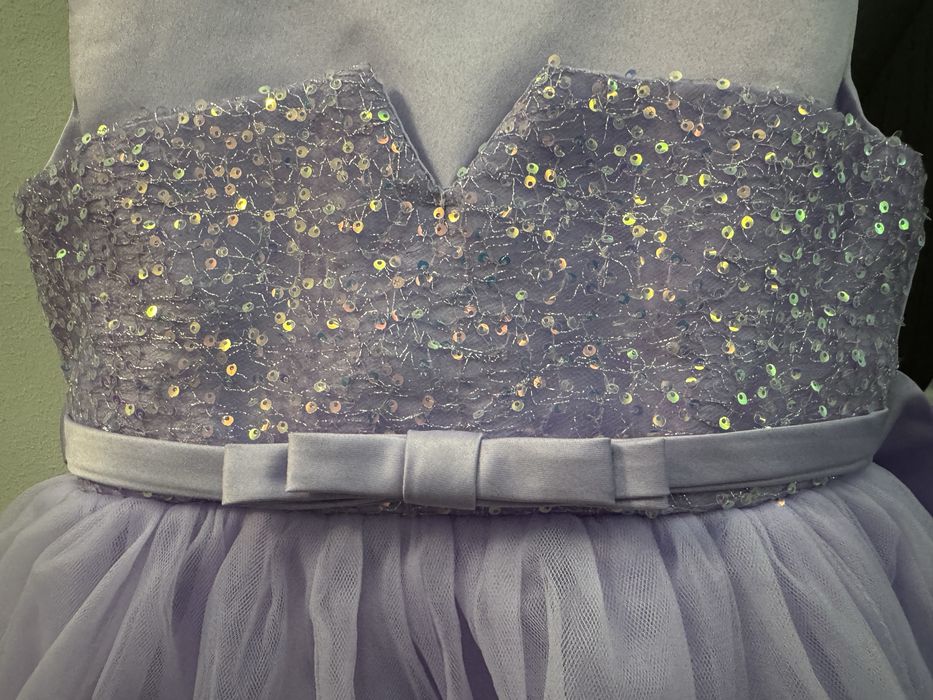 Бебешка официална рокля с пайети  - 2-3г. /100 см.