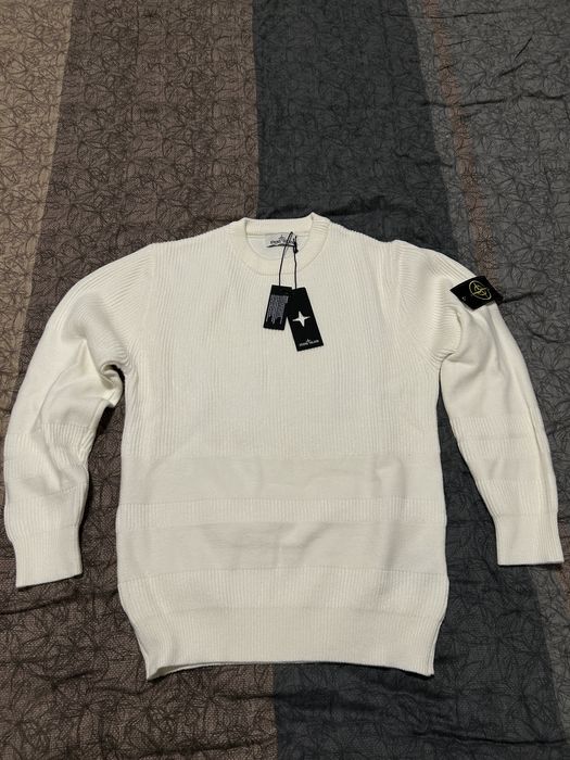 Pulover Stone Island M alb nou cu etichete