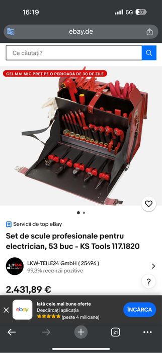 Trusa de scule electrician izolata 1000v noua / bsd