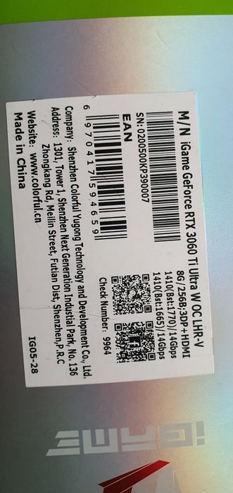 Видеокарта 3060ti