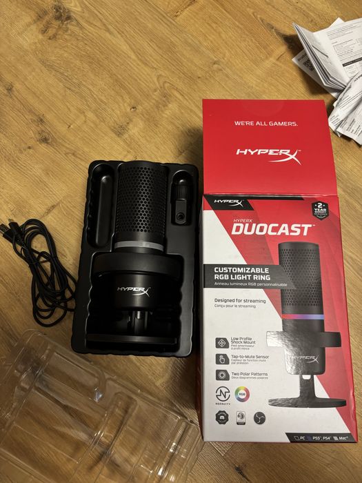 hyperx duocast микрофон