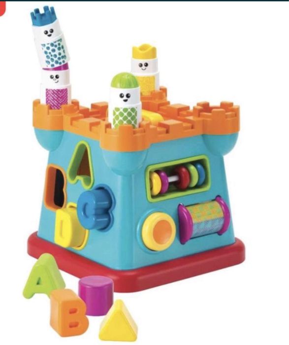 Carucior Smoby + catel lemn + cuburi + dino+ turn