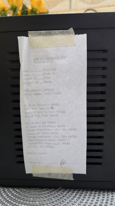 UPS Aps Back-UPS BX500CI