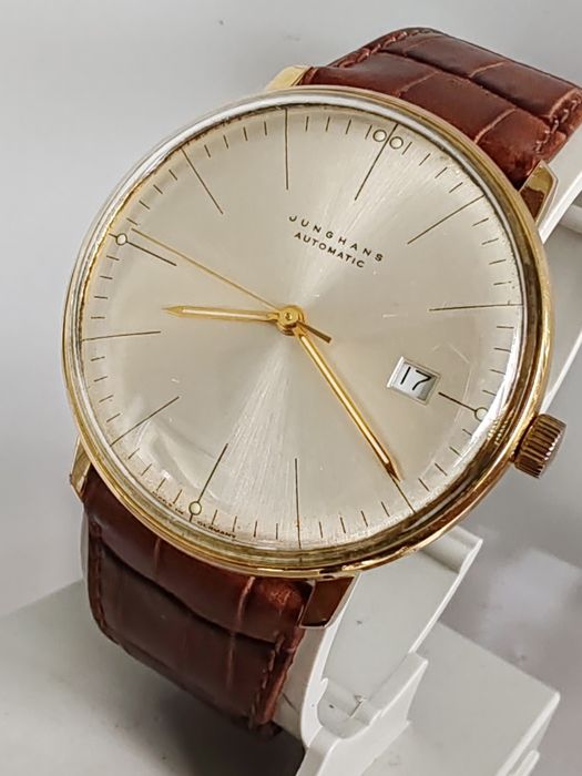 Ceas Junghans Max Bill Automatic Placat cu aur 38 mm Funcționează impecabil!